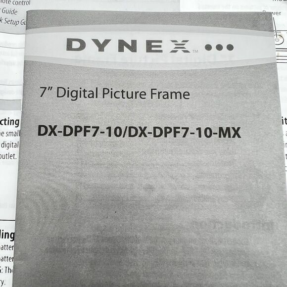 Dynex Digital Picture Photo Frame DX-DPF7-10 Frame Remote Adapter Manuals Tested - Picture 10 of 10
